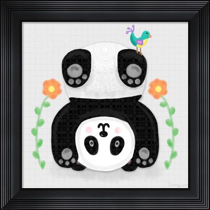 Framed Tumbling Pandas IV Print