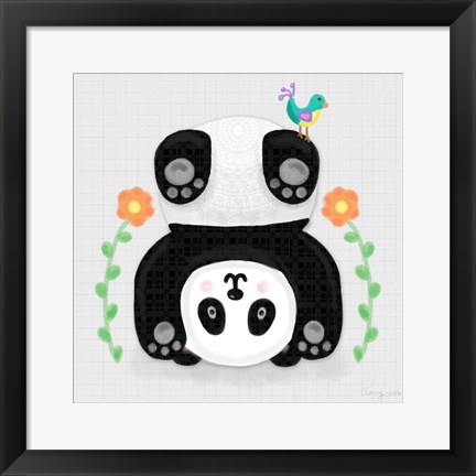 Framed Tumbling Pandas IV Print