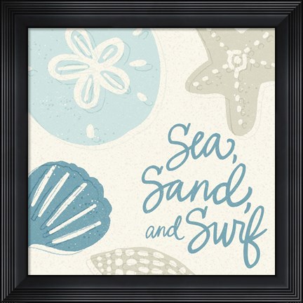 Framed Walk on the Beach I Print