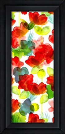 Framed Tropical Floral Panel I Print