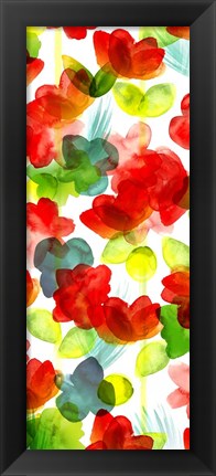 Framed Tropical Floral Panel I Print