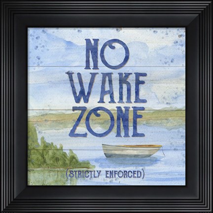 Framed Lake Living II (no wake zone) Print