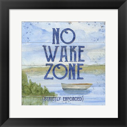 Framed Lake Living II (no wake zone) Print