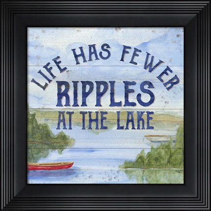 Framed Lake Living IV (ripples) Print