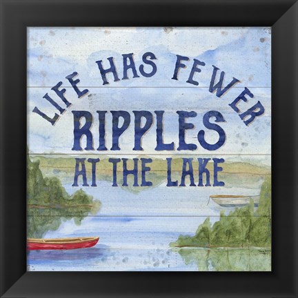 Framed Lake Living IV (ripples) Print