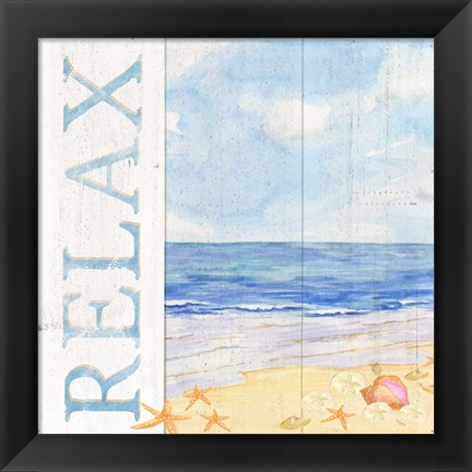 Framed Savor the Sea I Print