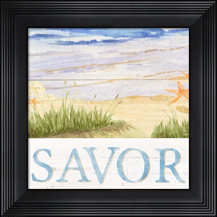 Framed Savor the Sea III Print