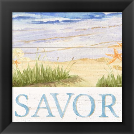 Framed Savor the Sea III Print