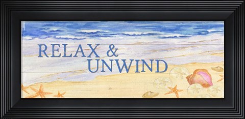 Framed Savor the Sea Panel I Print