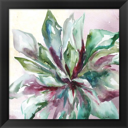 Framed Succulent Watercolor II Print