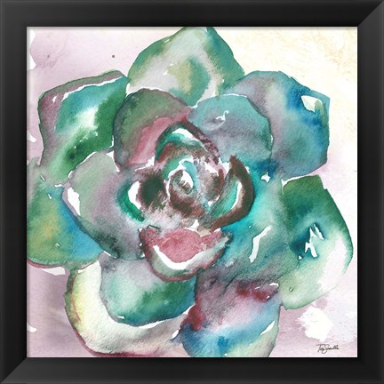 Framed Succulent Watercolor IV Print