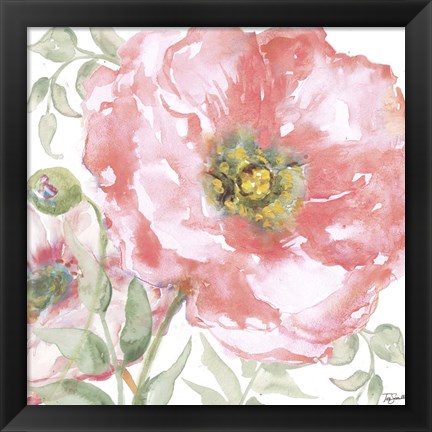 Framed Poppy Romance II Print