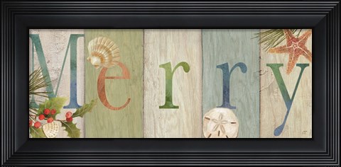 Framed Be Merry Sign Print