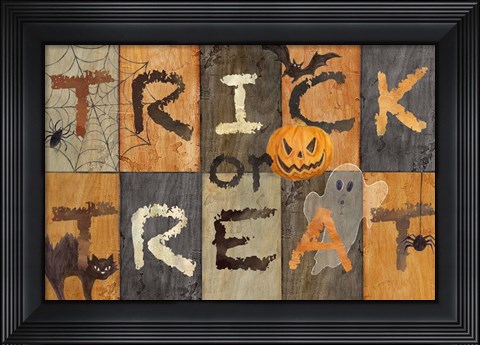 Framed Halloween Trick or Treat Rectangle Print