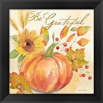 Framed Welcome Fall - Be Grateful Print