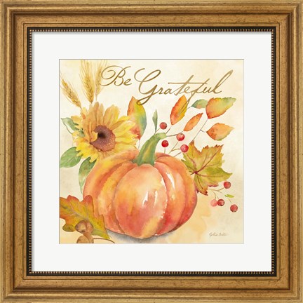 Framed Welcome Fall - Be Grateful Print