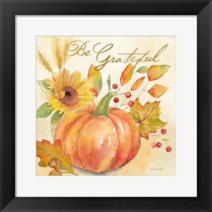 Framed Welcome Fall - Be Grateful Print