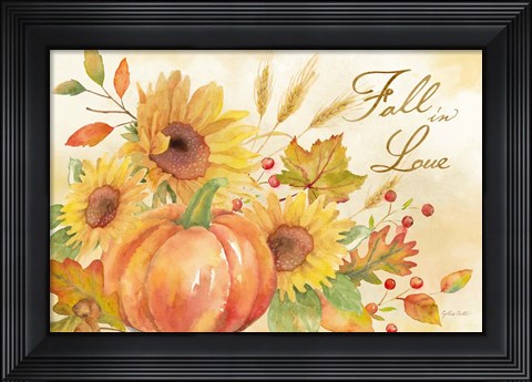 Framed Welcome Fall Landscape -Fall in Love Print