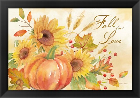 Framed Welcome Fall Landscape -Fall in Love Print