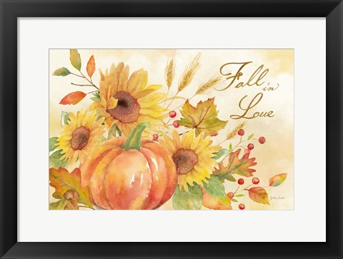 Framed Welcome Fall Landscape -Fall in Love Print