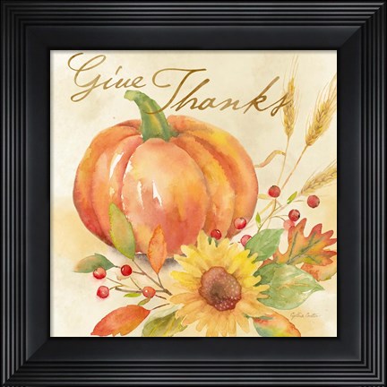Framed Welcome Fall - Give Thanks Print