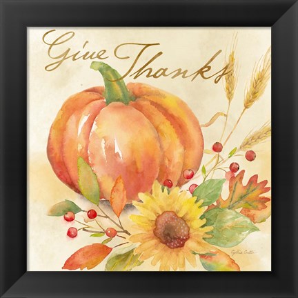 Framed Welcome Fall - Give Thanks Print