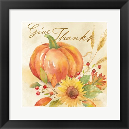 Framed Welcome Fall - Give Thanks Print