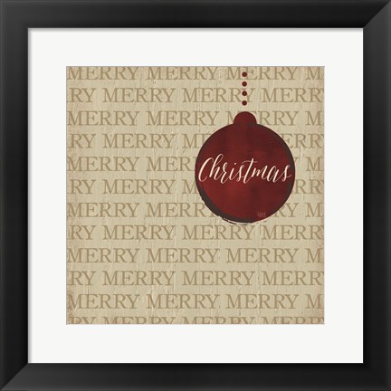 Framed Christmas Ornaments I Print