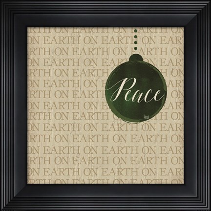 Framed Christmas Ornaments III Print