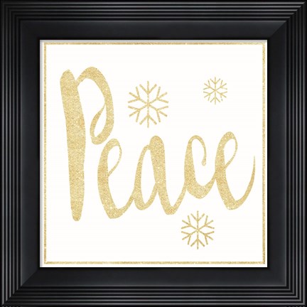 Framed Golden Peace I Print