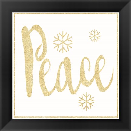 Framed Golden Peace I Print