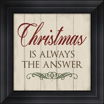 Framed Christmas Peace I Print