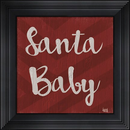 Framed Chevron Christmas II Print