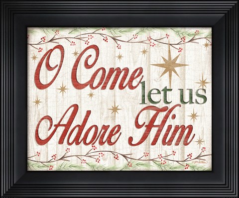 Framed Adore Him Holy Night I Print