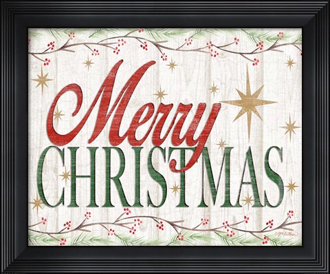 Framed Merry Christmas Print