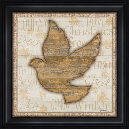 Framed Rustic Peace Dove Print
