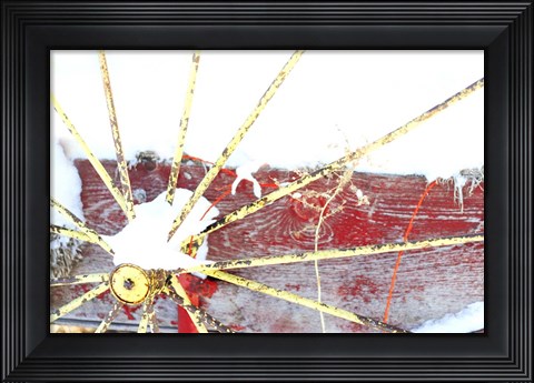 Framed Winter Wagon Print