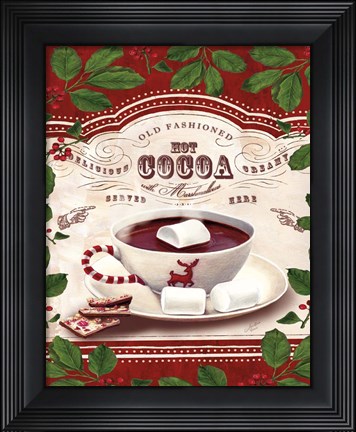 Framed Hot Cocoa Old Fashioned Print