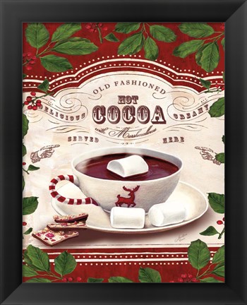 Framed Hot Cocoa Old Fashioned Print