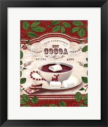 Framed Hot Cocoa Old Fashioned Print