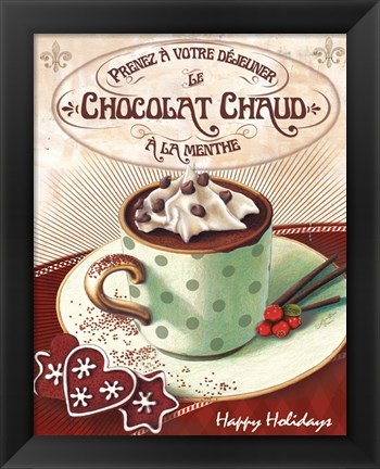 Framed Hot Cocoa Mint Print