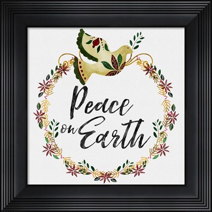 Framed Peace and Joy I Print