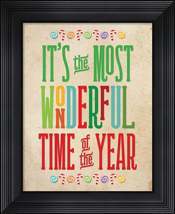 Framed Colorful Christmas II Print