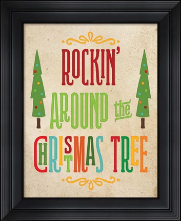 Framed Colorful Christmas III Print