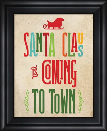 Framed Colorful Christmas IV Print