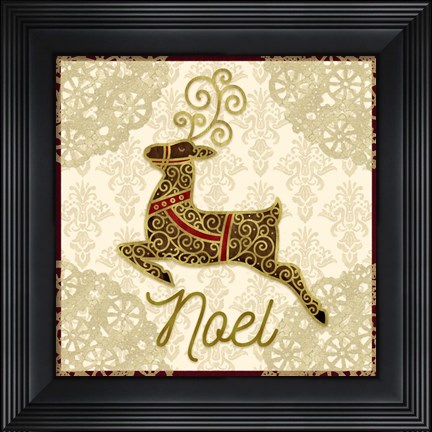 Framed Trim the Tree I with sentiments Print