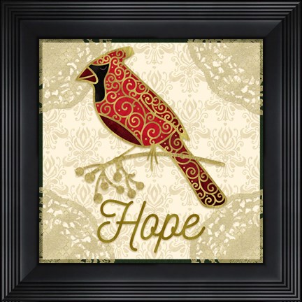 Framed Trim the Tree IV with sentiments Print