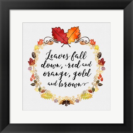 Framed Pumpkin Spice Sentiment I Print