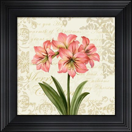 Framed Botanical Christmas Cream IV Print
