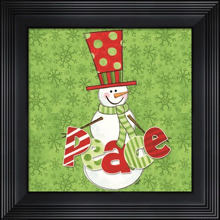 Framed Winter Wonderland Snowmen II Print